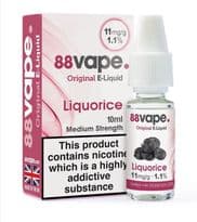 88 Vape E-Liquid 11mg - 10ml Liquorice