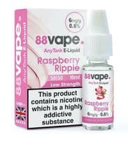 88 Vape E-Liquid 6mg - 10ml Raspberry Ripple