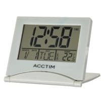 Acctim Mini Flip II Travel LCD Alarm Clock - Grey