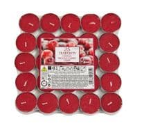 Aladino 4 Hour Tealights Pack 25 - Frosted Cherries