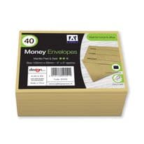 Anker Peel & Seal Money Envelopes - Pack 40