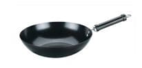 Basiks Carbon Steel Wok + Wood Handle - 30cm
