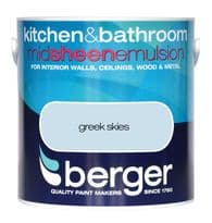 Berger Kitchen & Bathroom Midsheen 2.5L - Greek Skies