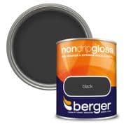 Berger Non Drip Gloss 750ml - Black