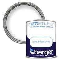 Berger Vinyl Matt 1L - Pure Brilliant White