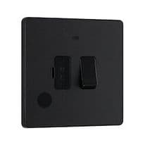 BG 13A Plastic Switched Fused Connection Unit with LED Indicator - Matt Black