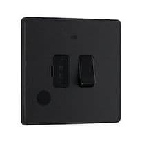 BG 13A Plastic Switched Fused Spur with LED - Matt Black
