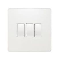 BG 20a 16ax 3g 2 Way Plastic Switch - Pearlescent White
