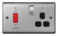 BG 45a Cooker Connection Unit Switched - Black