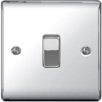 BG Chrome 10ax Plate Switch Intermediate