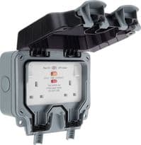 BG Outdoor Socket And RCD 2 Gang - IP66