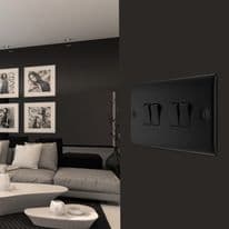 BG Quadruple Switch 16ax 2 Way - 20a Matt Black