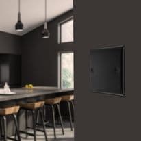 BG Single Blank Plate - Matt Black