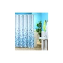 Blue Canyon Mosaic Shower Curtain - White