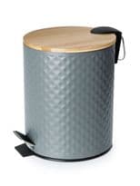 Blue Canyon Pedal Bin With Bamboo Lid - 5L Soft Close