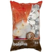 Bolsius Bag 50 Tealights - 8 Hour Burn Time
