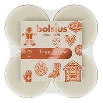 Bolsius Maxi Light Clear Cup Cookie Fever / Ivory - Pack Of 8