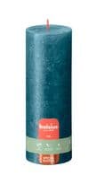 Bolsius Rustic Pillar Candle Shimmer Blue - 190mm x 68mm