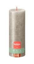Bolsius Rustic Pillar Candle Shimmer Champagne - 190mm x 68mm