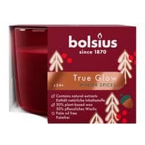Bolsius True Glow Fragrance Winterspice / Red - 63mm x 90mm