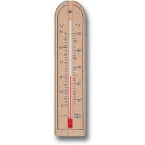 Brannan Short Wall Thermometer - Wood
