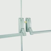 Briton Push Bar Panic Exit For Double Doors - Silver
