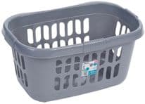Casa Hipster Laundry Basket - 60cm x 39cm x 30.5cm Silver