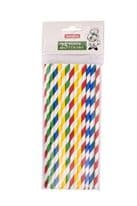 Castleview Multi Colour Striped Paper Straws - Pack 25