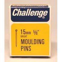 Challenge Moulding Pins (Veneer Pins) - Bright Steel (Box Pack) - 15mm