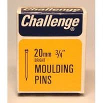 Challenge Moulding Pins (Veneer Pins) - Bright Steel (Box Pack) - 20mm