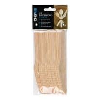 Chef Aid Wooden Cutlery Knives - Pack of 24