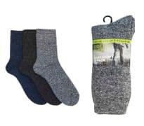 Cotton Rich Mens Boot Socks - Pack 3, UK 7-11