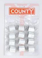 County Sewing Thread White - Card 12