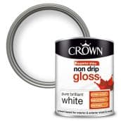 Crown Non Drip Gloss 750ml - Pure Brilliant White