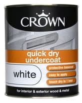 Crown Quick Dry Undercoat 750ml - White