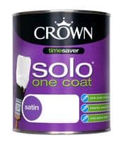 Crown Solo One Coat Satin 750ml - Pure Brilliant White