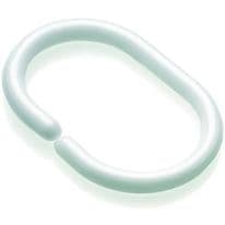 Croydex Shower Curtain 'C' Rings (Pack of 12) - White