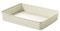 Curver My Style Rattan Tray - Vintage White A4