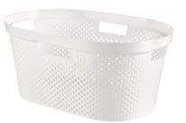 Curver Recycled Infinity Dots Laundry Basket - 40L White