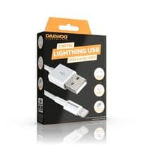 Daewoo 3m USB-A To 8 Pin Lightning Cable - 2a