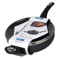 Diamond Non Stick Deep Fry Pan With Glass Lid - 28cm