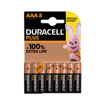 Duracell Plus Power AAA Special Offer Pack - 8 Pack