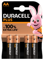 Duracell Plus Power Batteries - AA - Pack 4