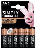 Duracell Simply Batteries - AA Pack 6