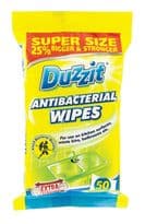 Duzzit Antibacterial Wipes - 50 Pack