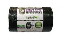 Ecobag Heavy Duty Refuse Sacks Black - 50 x 100L