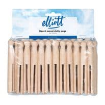 Elliott Beech Wood Dolly Pegs - Pack 24
