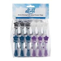 Elliott Soft Grip Flower Pegs - Pack 24