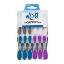 Elliott Soft Grip Wave Pegs - Pack 24