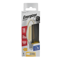 Energizer Filament LED Candle 2700k Dimmable 5w - 470lm